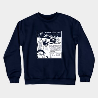 Jet Rocket Space Ship Ad Crewneck Sweatshirt